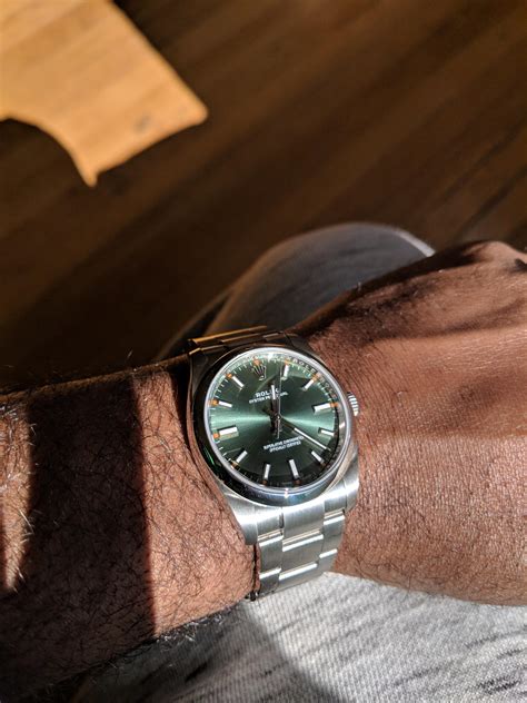 rolex oyster perpetual 34 grün|Rolex Oyster Perpetual price list.